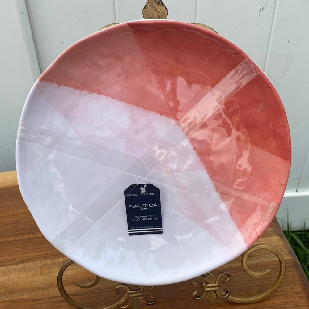 Brand New Náutica Set Of Melamine Dinner plates 11”